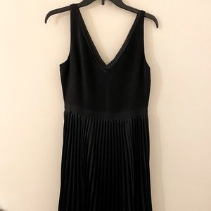 J crew black pleated dress